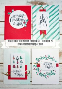 Watercolor Christmas Project Sheet