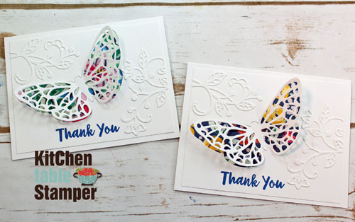 Abstract Impressions Thank You Card – Inlaid Die Cutting and Faux Embossing