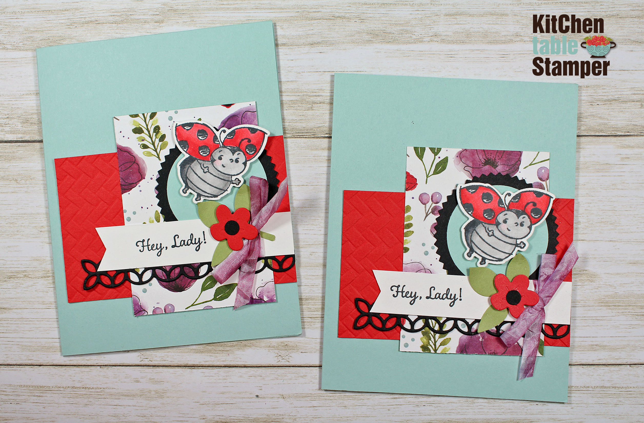 Paper and Ink Card Class March 2020 Little Ladybug Hey Lady Card Tutorial
