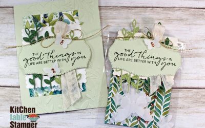 Tasteful Touches and Forever Greenery Matching Card and Treat Bag Tutorial