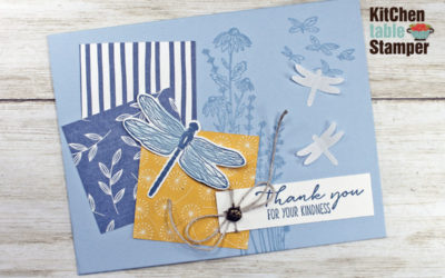 Dragonfly Garden Stamp a Stack – Thank You Card, Design #1 of 3