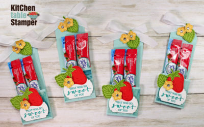 Stampin’ Up! Sweet Strawberry Drink Mix Pocket Tag Tutorial