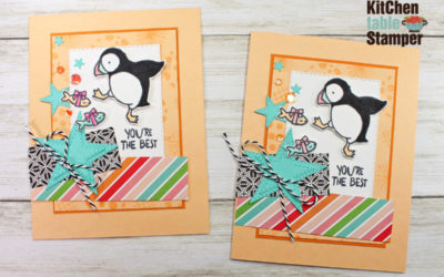 How to make a card with Stampin’ Up! Party Puffins and Wonder Recipe #2