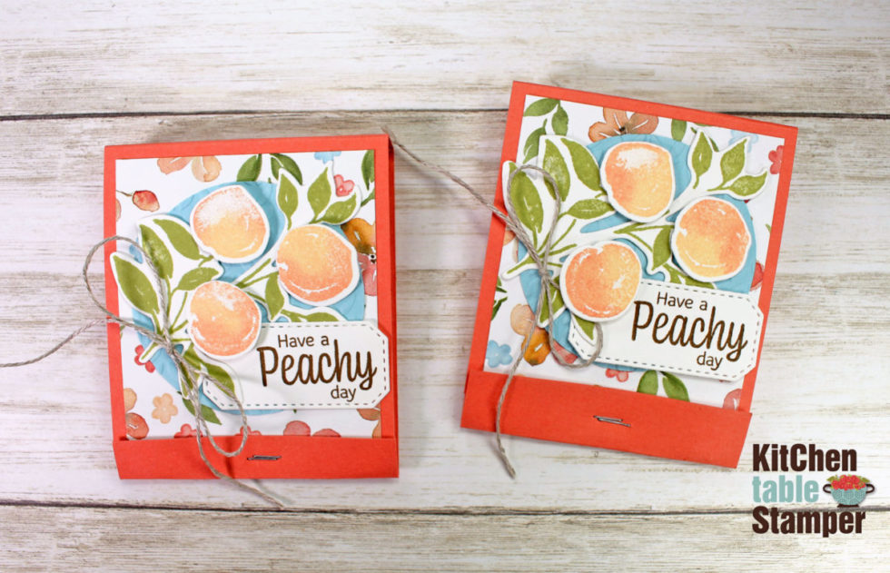 How to make a Matchbook Treat Holder, Stampin' Up! Sweet as a Peach