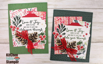 Painted  Christmas Stamp a Stack – Love & Joy, Card 2 of 3