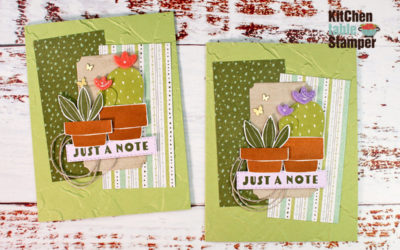 Cactus Cuties Stamp a Stack – Just a Note, Card 1 of 3