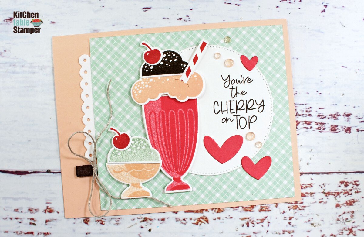 Cherry on Top Card Kitchen Table Stamper