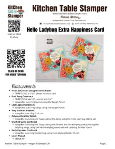Hello Ladybug FUN with Parts & Pieces Card - Kitchen Table Stamper