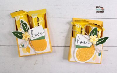 How to make a Kit Kat Miniatures Treat Box – Stampin’ Up! Sweet Citrus