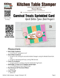 Carnival Treats Sprinkled Card - Kitchen Table Stamper