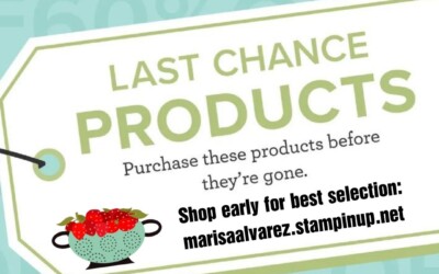 Last Chance Products ENDS today!