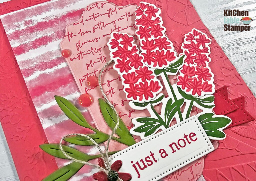 Strawberry Slush Just a note closedup Kitchen Table Stamper